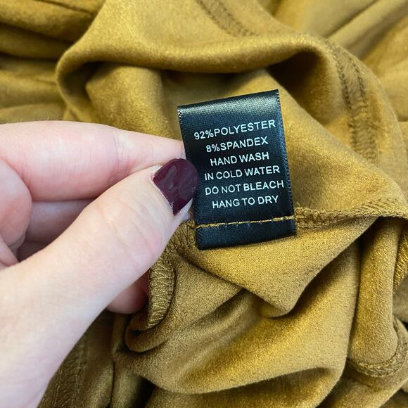 Joh NWT Abigail Suede‎ Top Womens Size XL In Caramel Boho - Picture 8 of 8